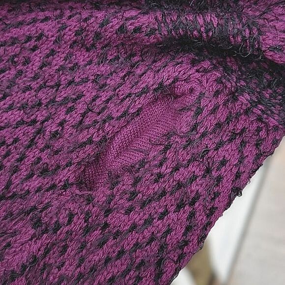 Bailey purple longline fuzzy sweater jacket size M - Picture 8 of 13